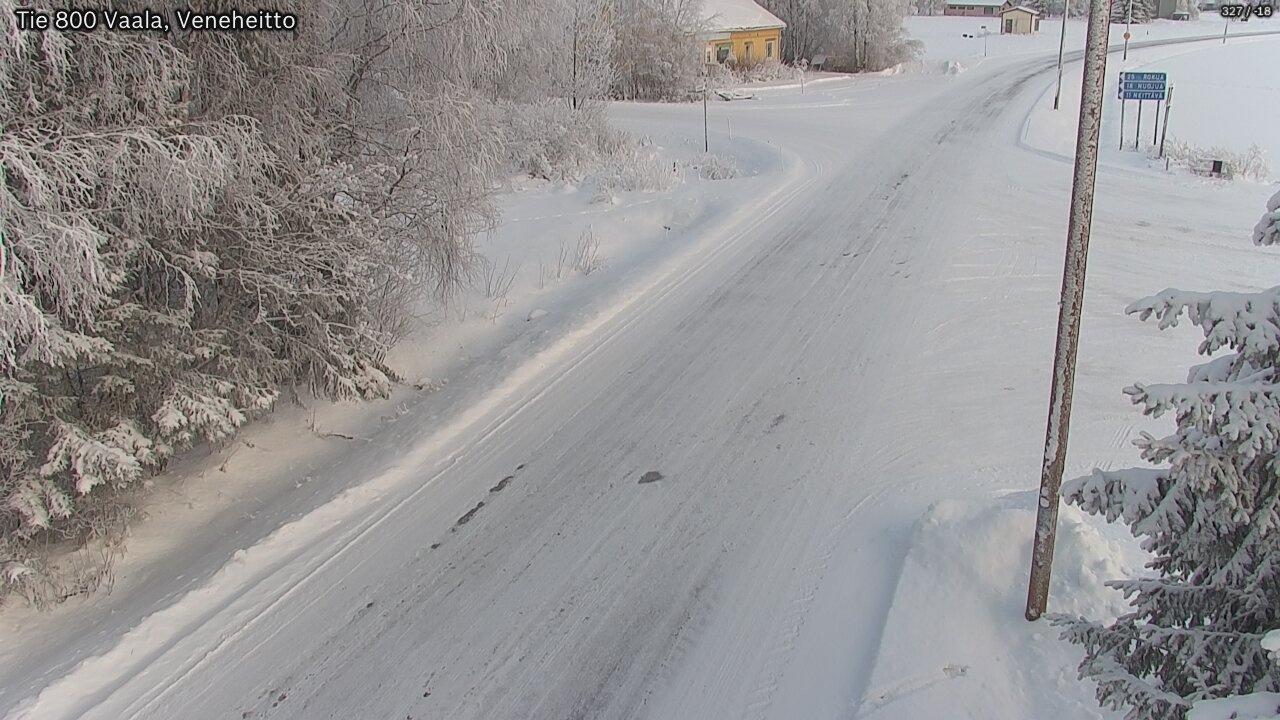 Weather Camera Image Road 800 Vaala, Veneheitto, Vaala, Pohjois-Pohjanmaa