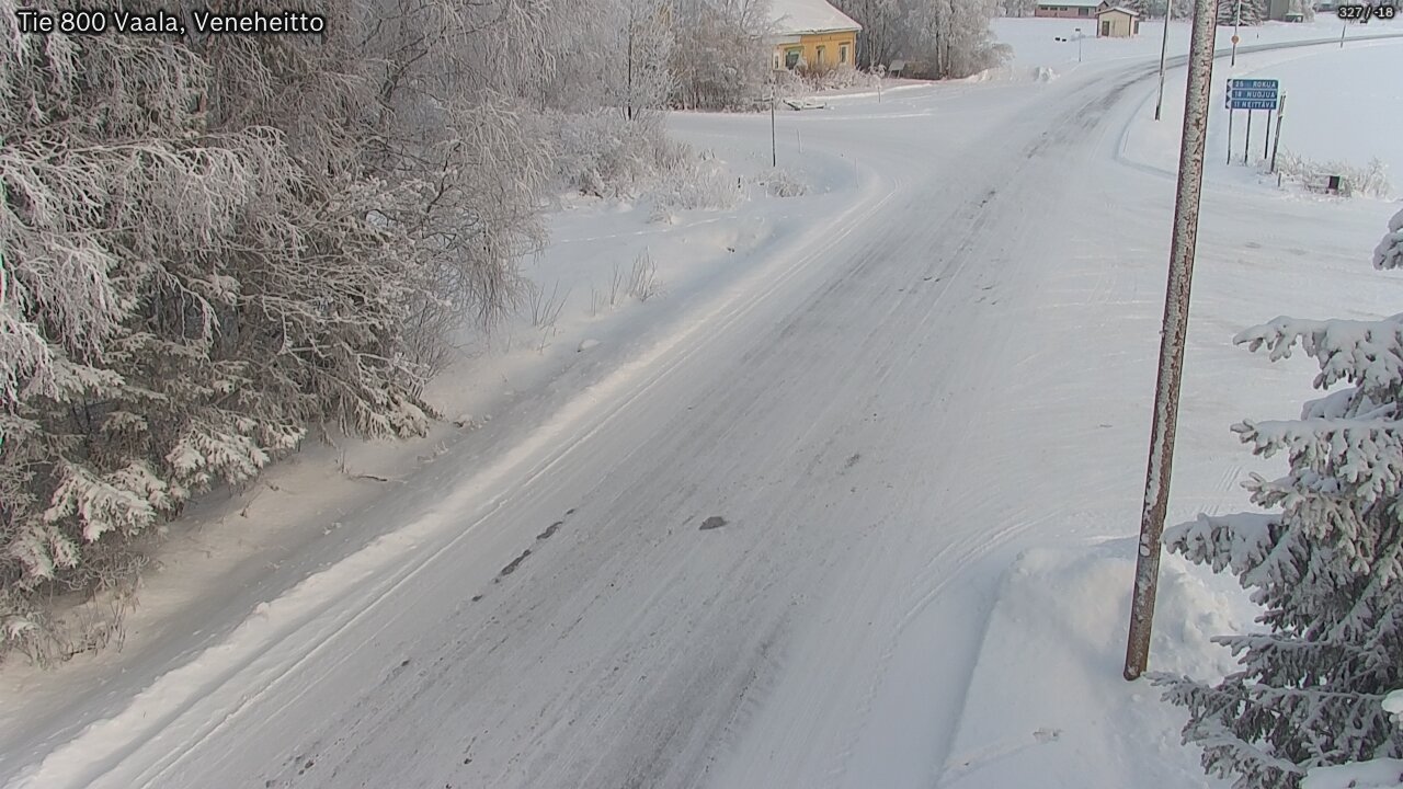 Weather Camera Image Road 800 Vaala, Veneheitto, Vaala, Pohjois-Pohjanmaa