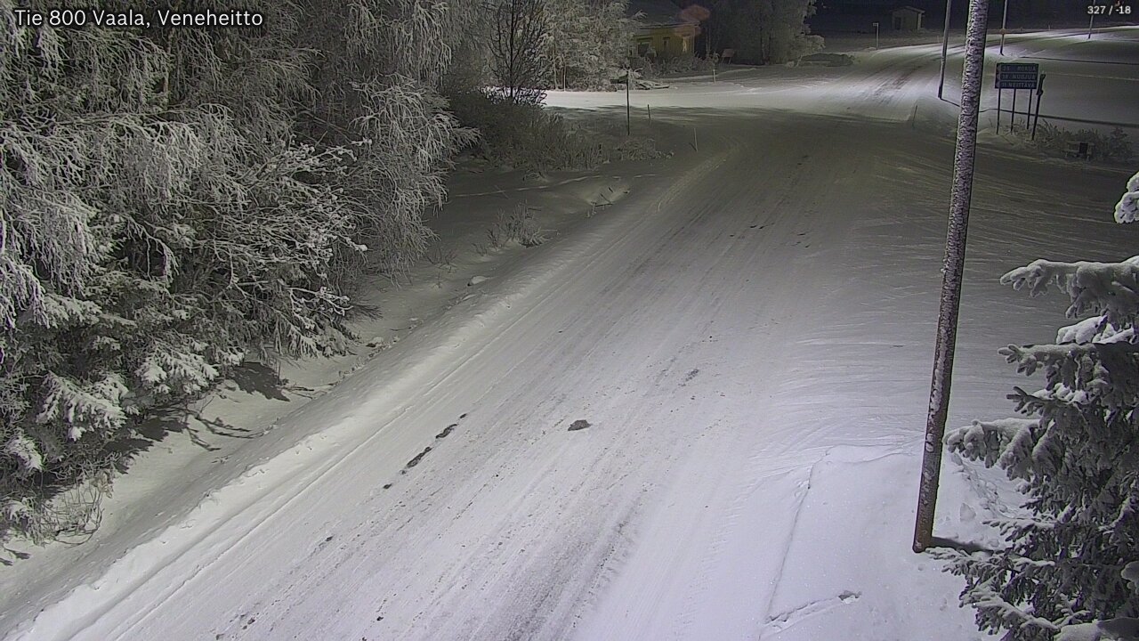 Weather Camera Image Road 800 Vaala, Veneheitto, Vaala, Pohjois-Pohjanmaa