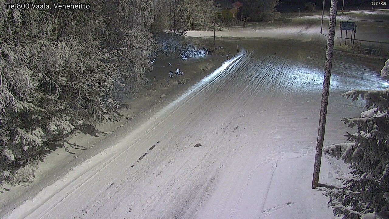 Weather Camera Image Road 800 Vaala, Veneheitto, Vaala, Pohjois-Pohjanmaa