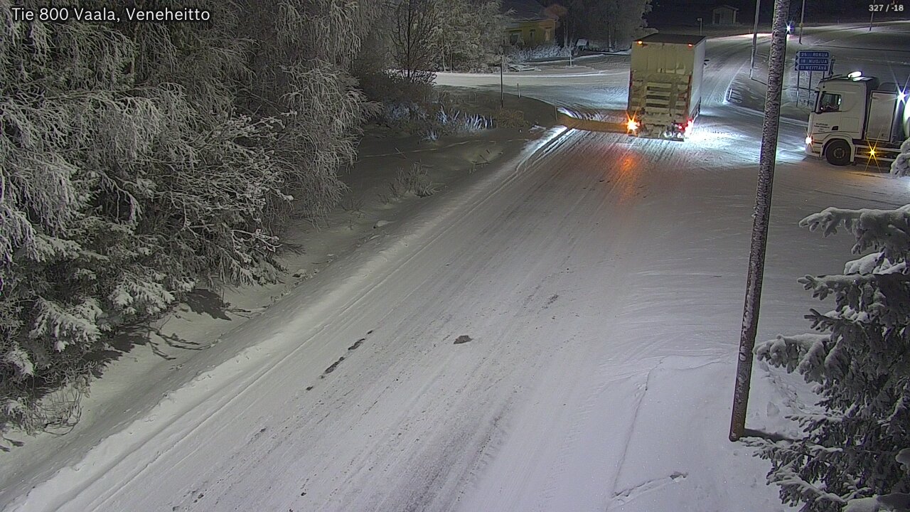 Weather Camera Image Road 800 Vaala, Veneheitto, Vaala, Pohjois-Pohjanmaa