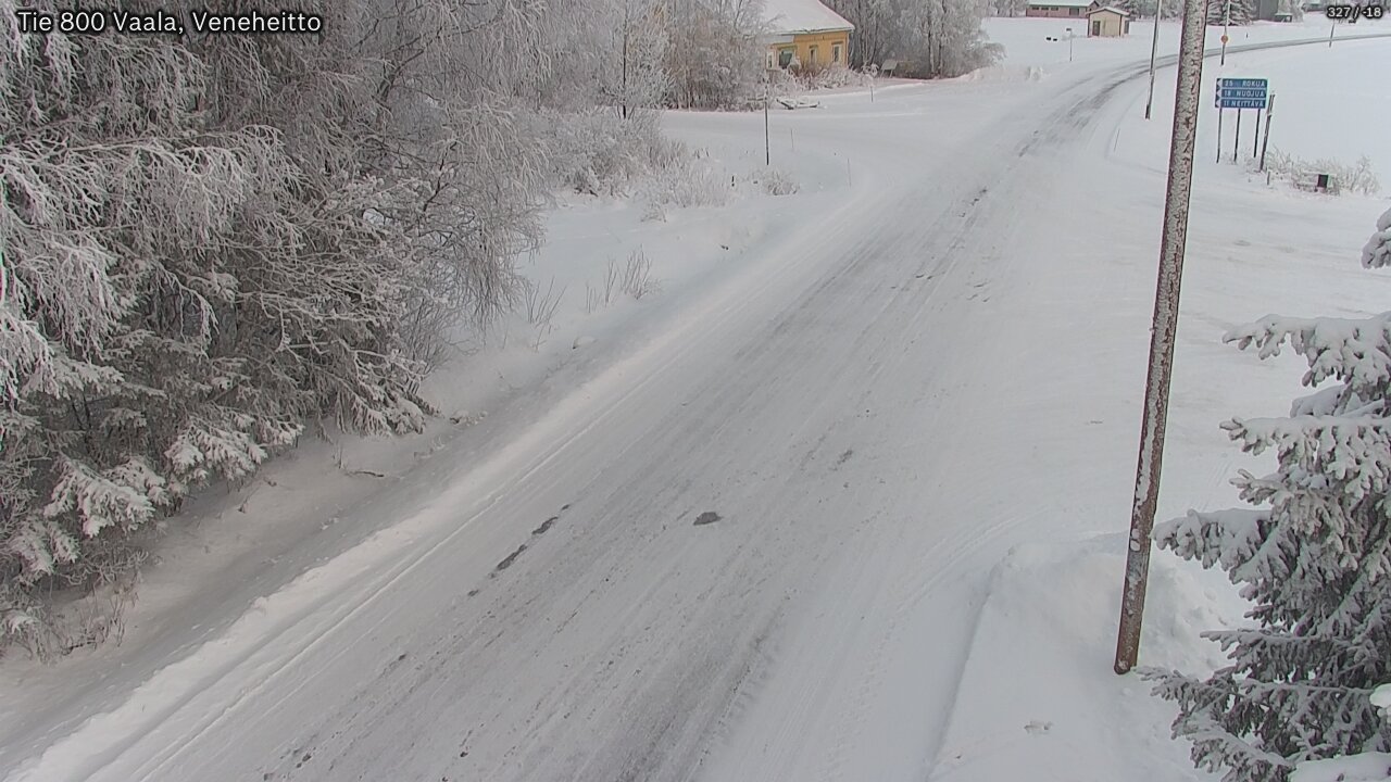 Weather Camera Image Road 800 Vaala, Veneheitto, Vaala, Pohjois-Pohjanmaa