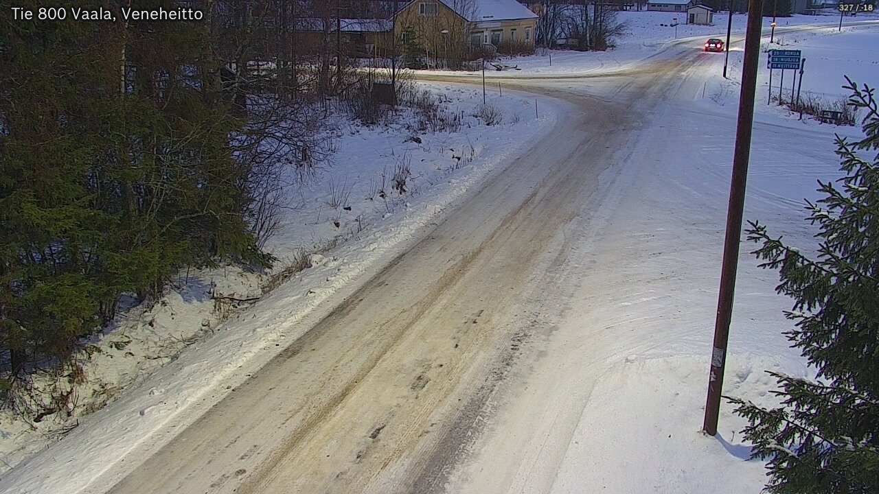 Weather Camera Image Road 800 Vaala, Veneheitto, Vaala, Pohjois-Pohjanmaa