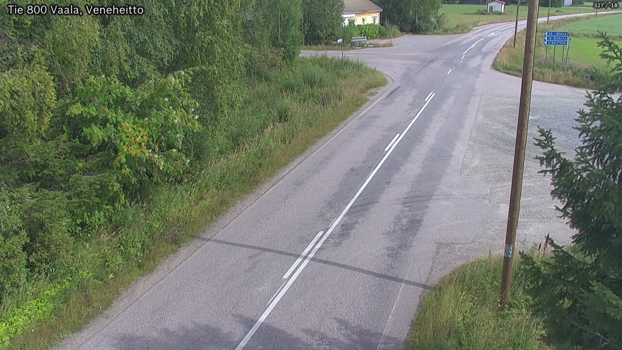 Weather Camera Image Road 800 Vaala, Veneheitto, Vaala, Pohjois-Pohjanmaa