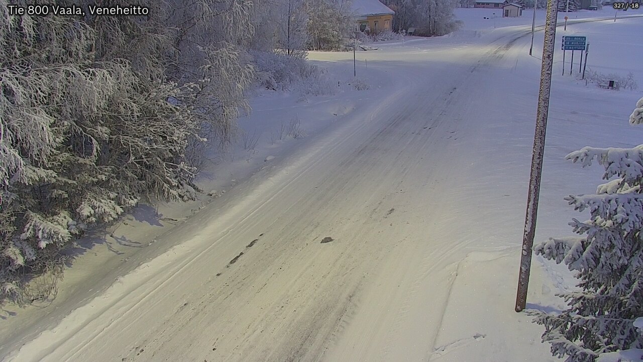 Weather Camera Image Road 800 Vaala, Veneheitto, Vaala, Pohjois-Pohjanmaa