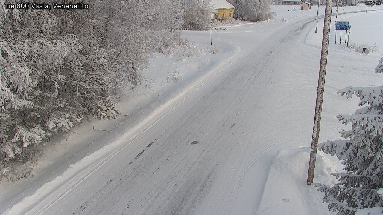 Weather Camera Image Road 800 Vaala, Veneheitto, Vaala, Pohjois-Pohjanmaa