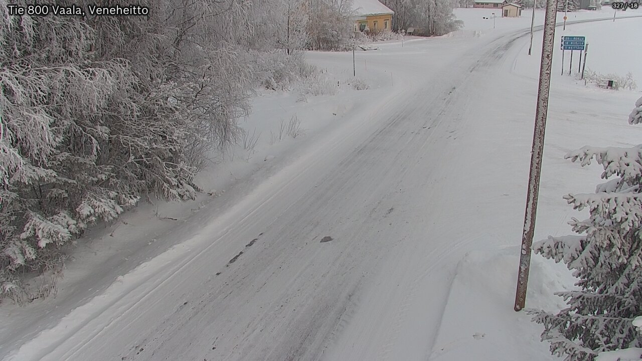 Weather Camera Image Road 800 Vaala, Veneheitto, Vaala, Pohjois-Pohjanmaa