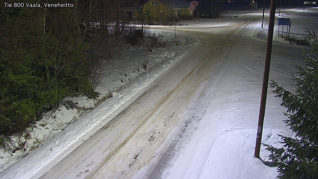 Weather Camera Image Road 800 Vaala, Veneheitto, Vaala, Pohjois-Pohjanmaa