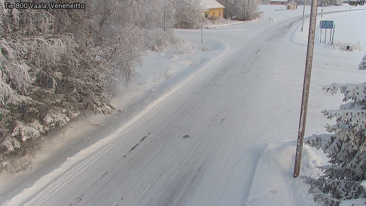 Weather Camera Image Road 800 Vaala, Veneheitto, Vaala, Pohjois-Pohjanmaa