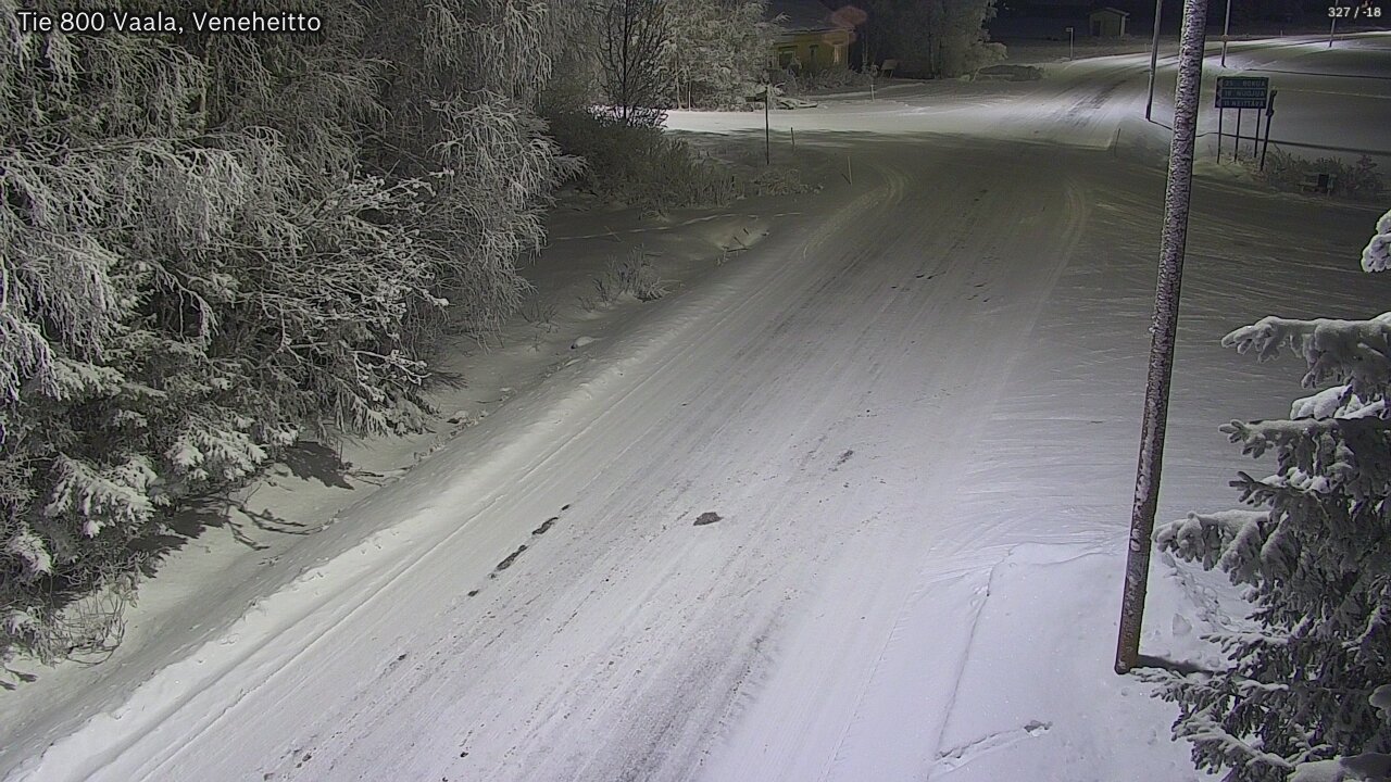 Weather Camera Image Road 800 Vaala, Veneheitto, Vaala, Pohjois-Pohjanmaa
