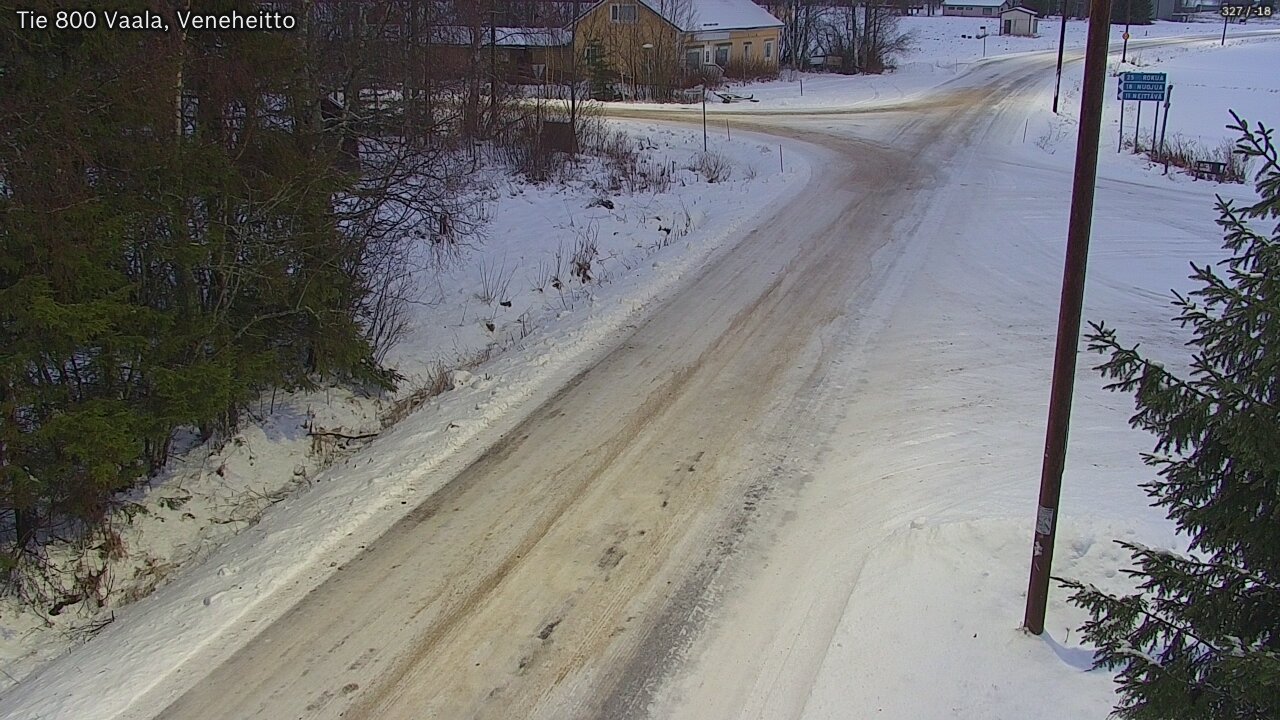 Weather Camera Image Road 800 Vaala, Veneheitto, Vaala, Pohjois-Pohjanmaa