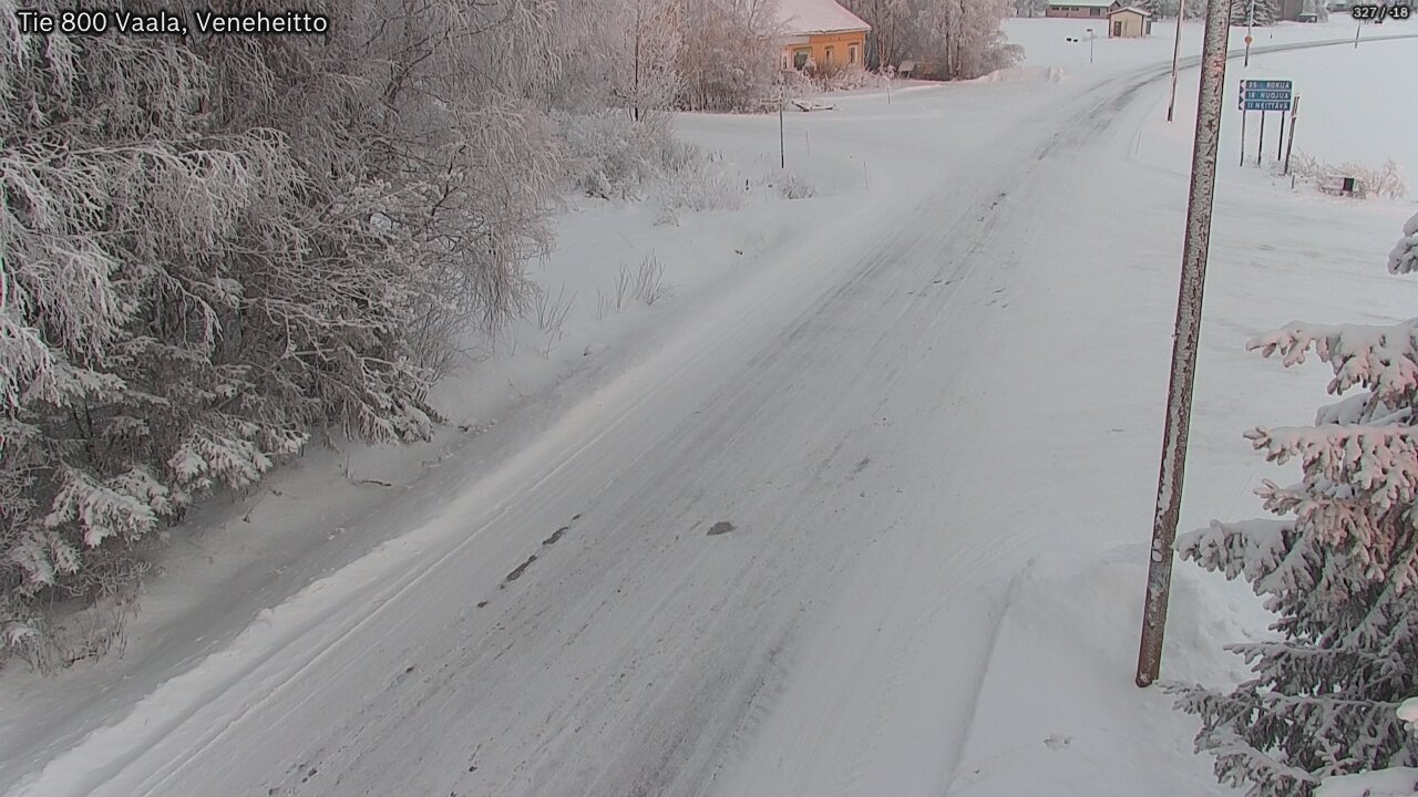 Weather Camera Image Road 800 Vaala, Veneheitto, Vaala, Pohjois-Pohjanmaa