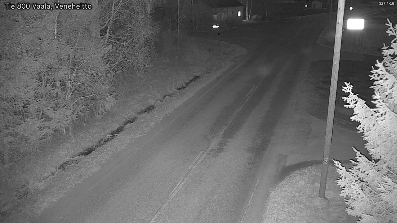 Weather Camera Image Road 800 Vaala, Veneheitto, Vaala, Pohjois-Pohjanmaa