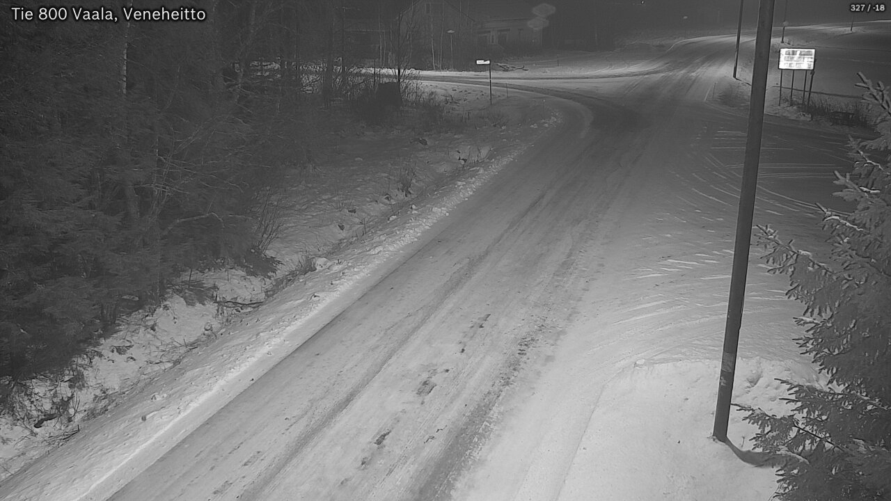 Weather Camera Image Väg 800 Vaala, Veneheitto, Vaala, Pohjois-Pohjanmaa