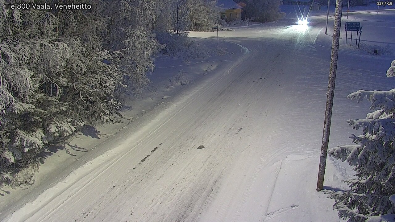 Weather Camera Image Road 800 Vaala, Veneheitto, Vaala, Pohjois-Pohjanmaa