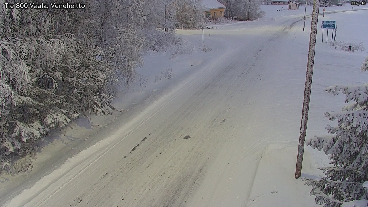 Weather Camera Image Road 800 Vaala, Veneheitto, Vaala, Pohjois-Pohjanmaa