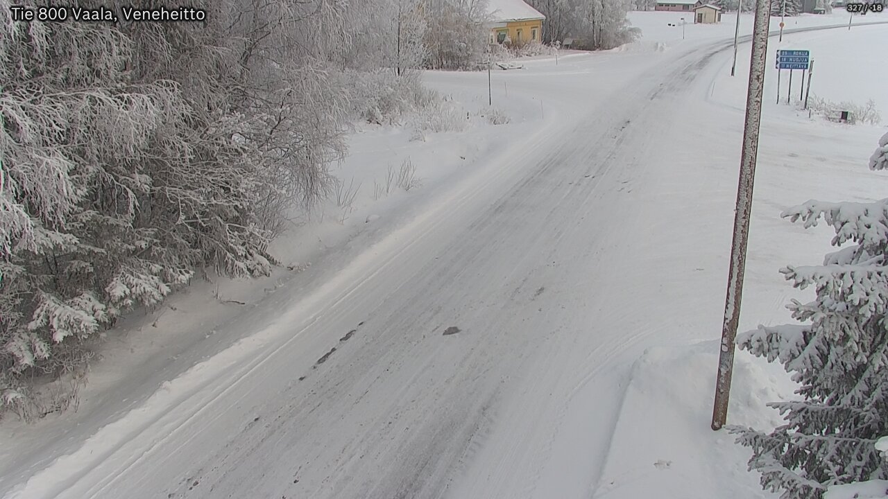 Weather Camera Image Road 800 Vaala, Veneheitto, Vaala, Pohjois-Pohjanmaa