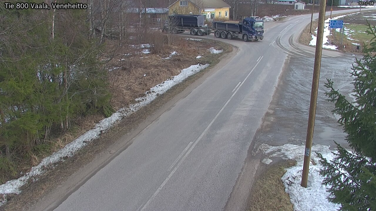 Weather Camera Image Road 800 Vaala, Veneheitto, Vaala, Pohjois-Pohjanmaa