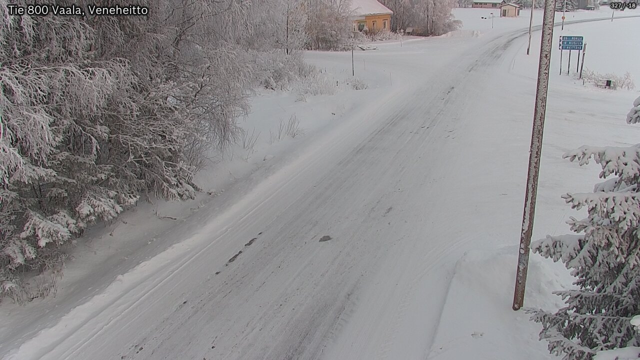 Weather Camera Image Road 800 Vaala, Veneheitto, Vaala, Pohjois-Pohjanmaa