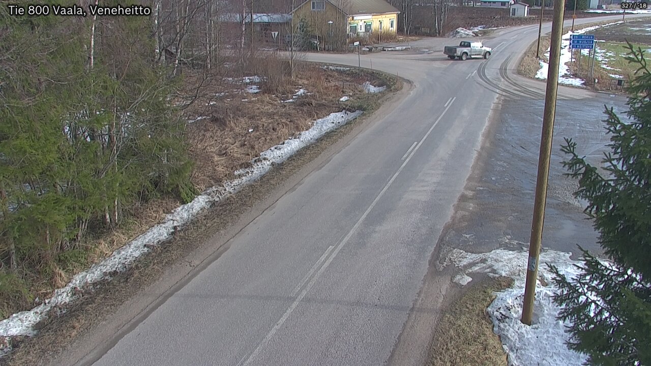 Weather Camera Image Road 800 Vaala, Veneheitto, Vaala, Pohjois-Pohjanmaa
