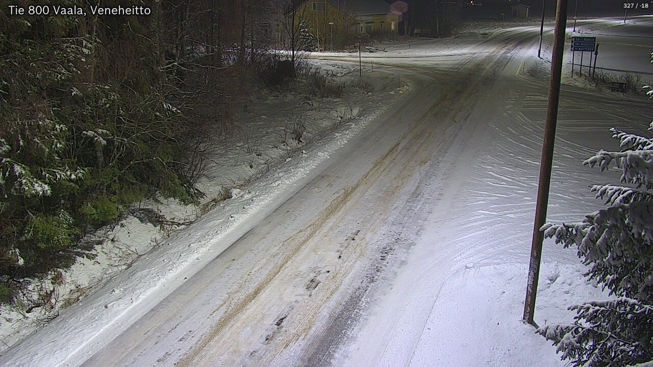 Weather Camera Image Väg 800 Vaala, Veneheitto, Vaala, Pohjois-Pohjanmaa