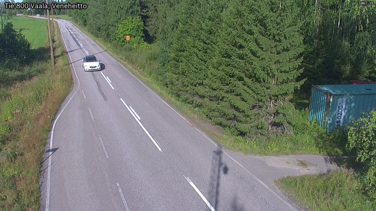 Weather Camera Image Road 800 Vaala, Veneheitto, Vaala, Pohjois-Pohjanmaa