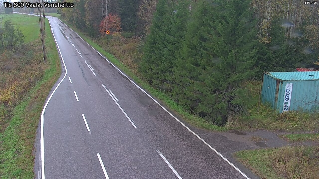 Weather Camera Image Road 800 Vaala, Veneheitto, Vaala, Pohjois-Pohjanmaa