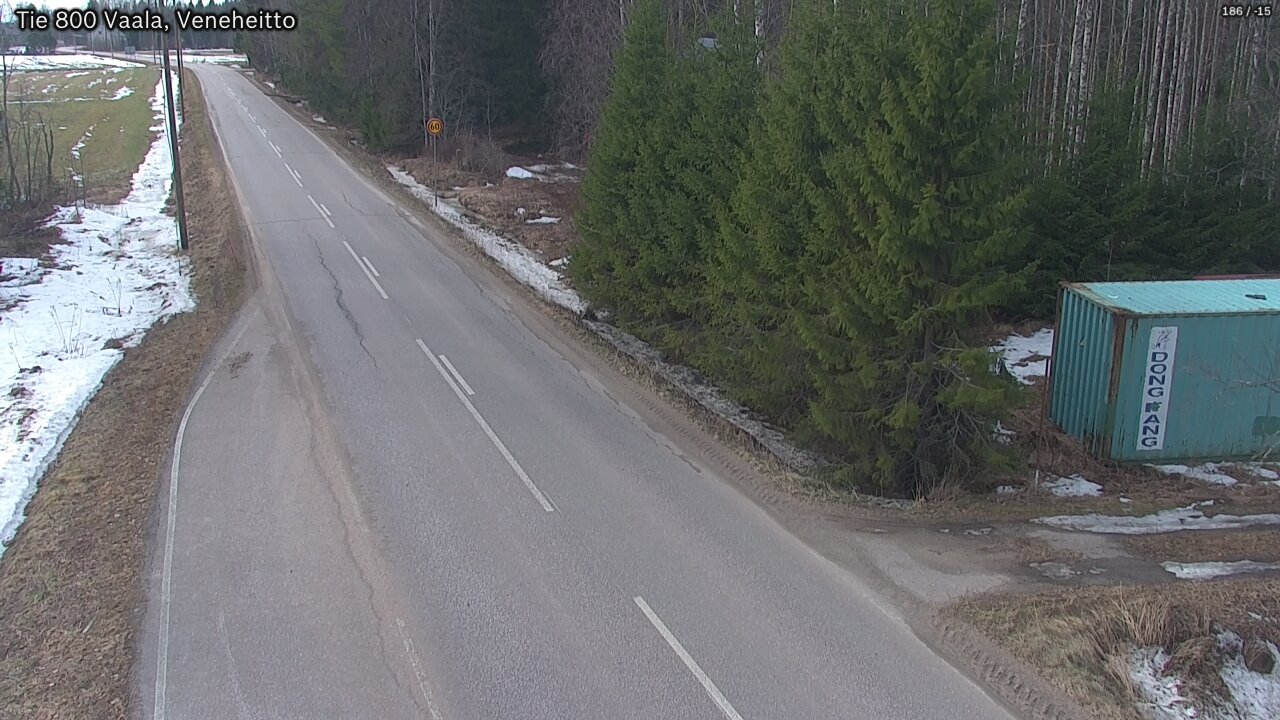 Weather Camera Image Road 800 Vaala, Veneheitto, Vaala, Pohjois-Pohjanmaa