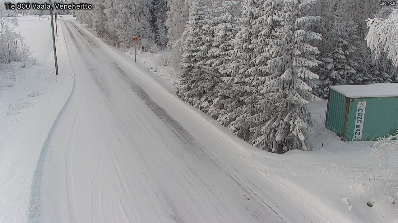 Weather Camera Image Road 800 Vaala, Veneheitto, Vaala, Pohjois-Pohjanmaa