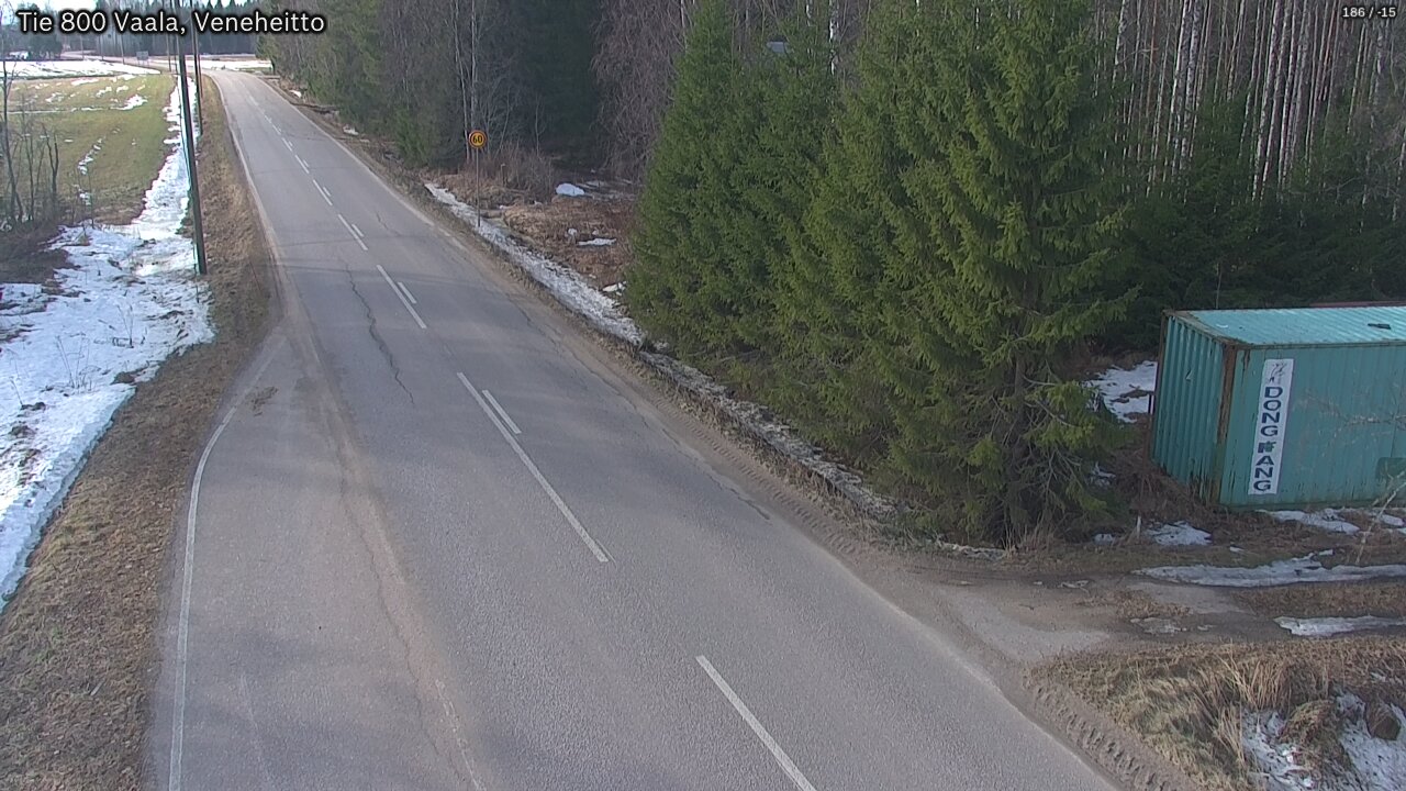 Weather Camera Image Road 800 Vaala, Veneheitto, Vaala, Pohjois-Pohjanmaa