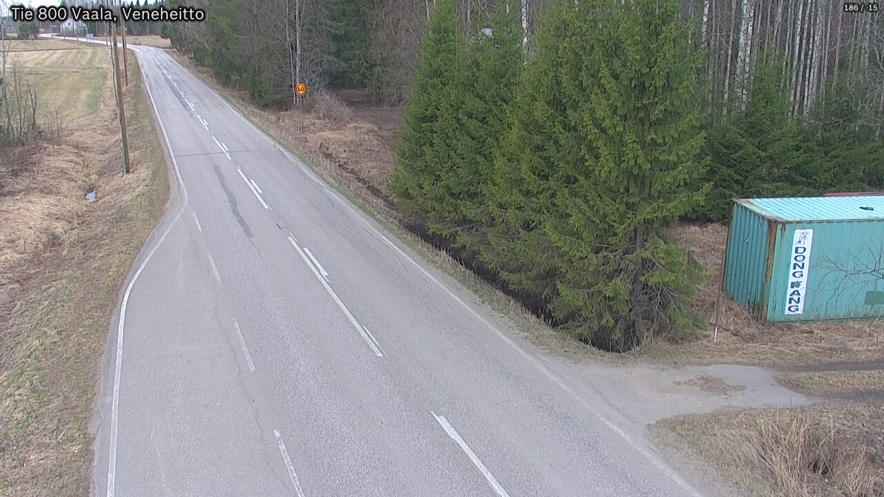 Weather Camera Image Road 800 Vaala, Veneheitto, Vaala, Pohjois-Pohjanmaa