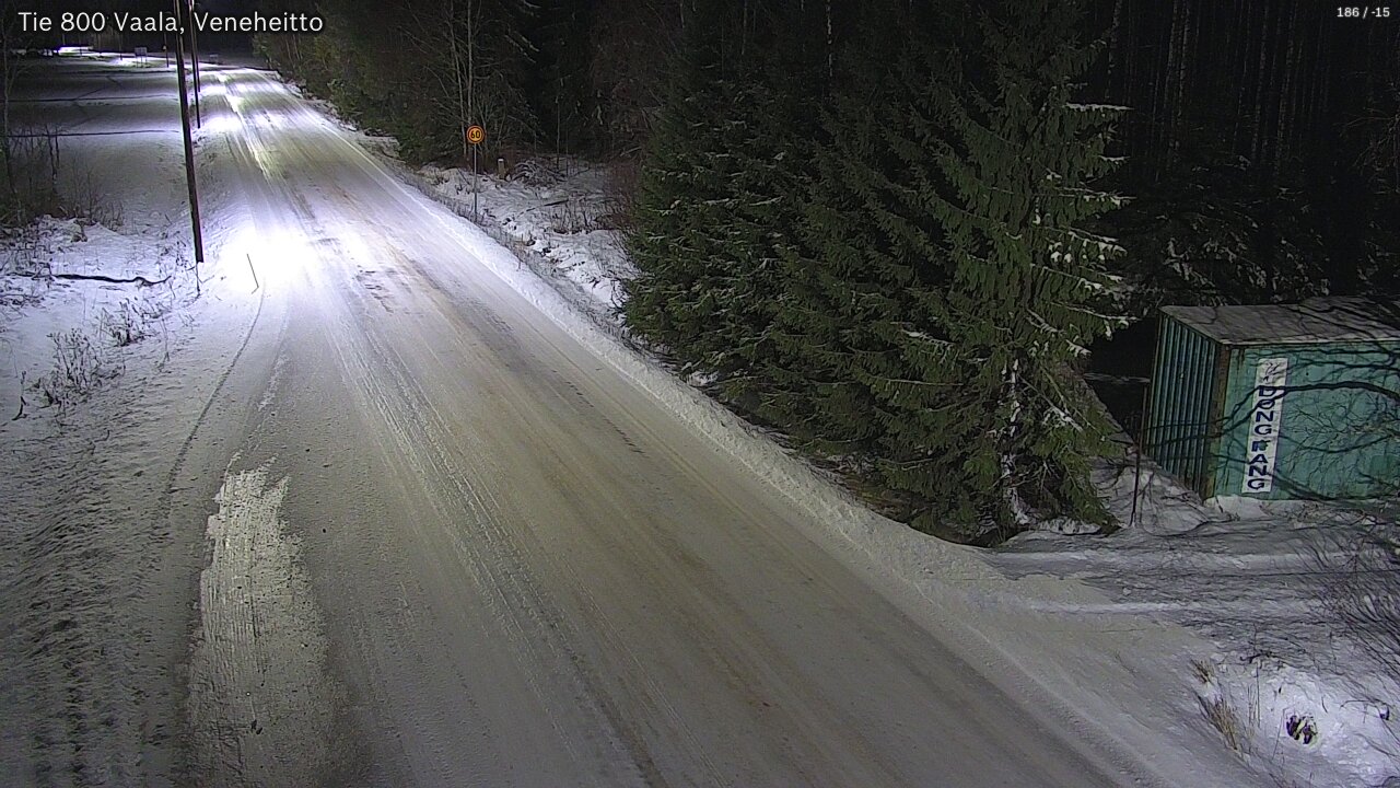 Weather Camera Image Road 800 Vaala, Veneheitto, Vaala, Pohjois-Pohjanmaa