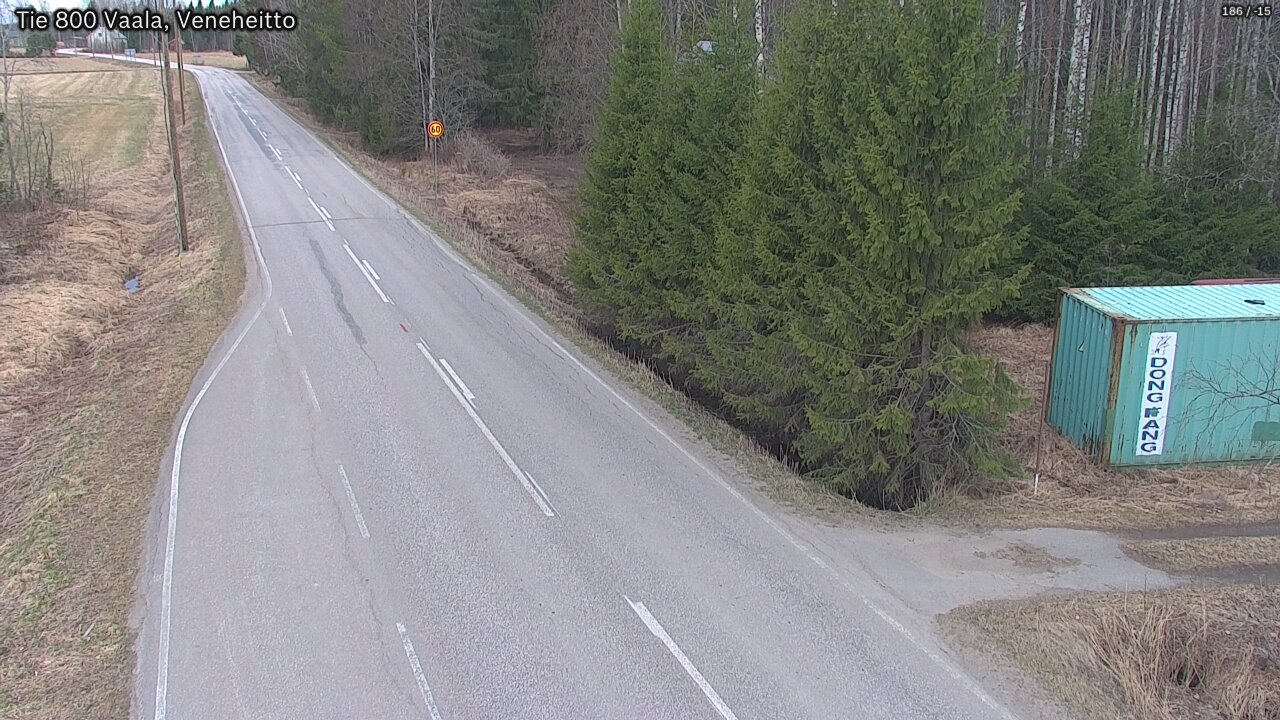 Weather Camera Image Road 800 Vaala, Veneheitto, Vaala, Pohjois-Pohjanmaa