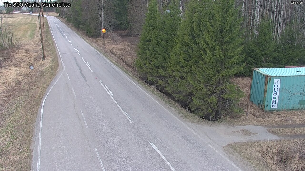 Weather Camera Image Road 800 Vaala, Veneheitto, Vaala, Pohjois-Pohjanmaa