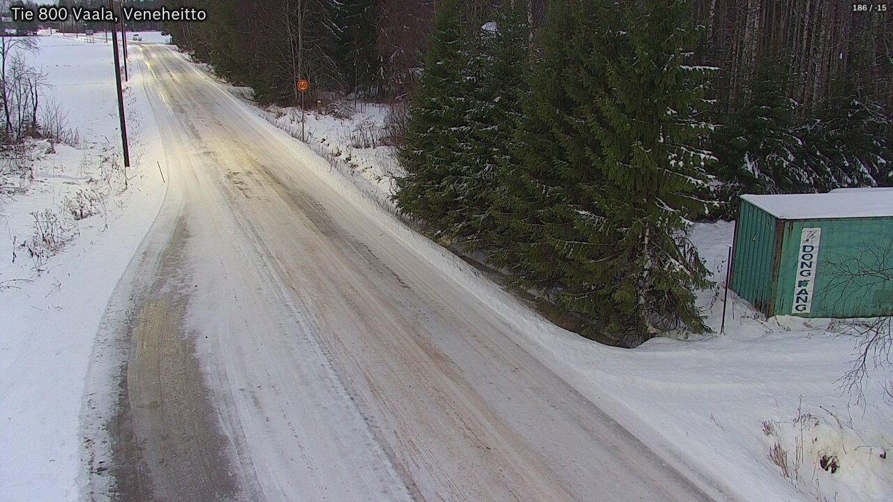 Weather Camera Image Road 800 Vaala, Veneheitto, Vaala, Pohjois-Pohjanmaa