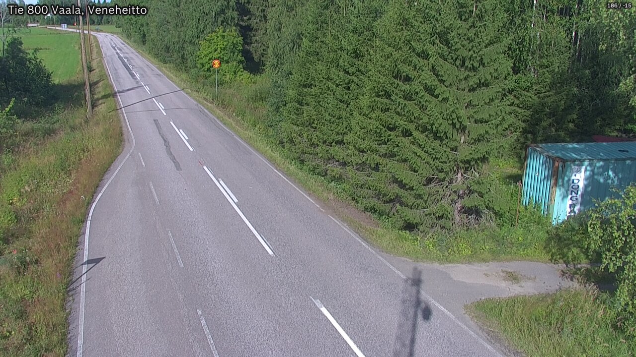 Weather Camera Image Road 800 Vaala, Veneheitto, Vaala, Pohjois-Pohjanmaa