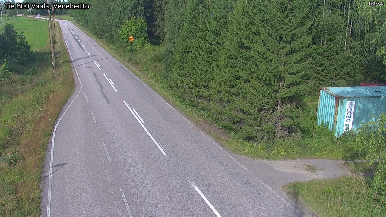 Weather Camera Image Road 800 Vaala, Veneheitto, Vaala, Pohjois-Pohjanmaa