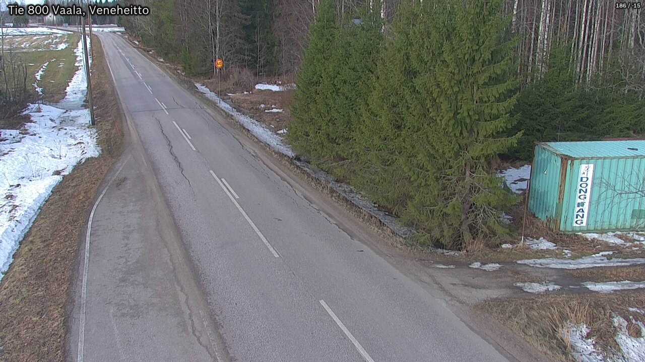 Weather Camera Image Road 800 Vaala, Veneheitto, Vaala, Pohjois-Pohjanmaa
