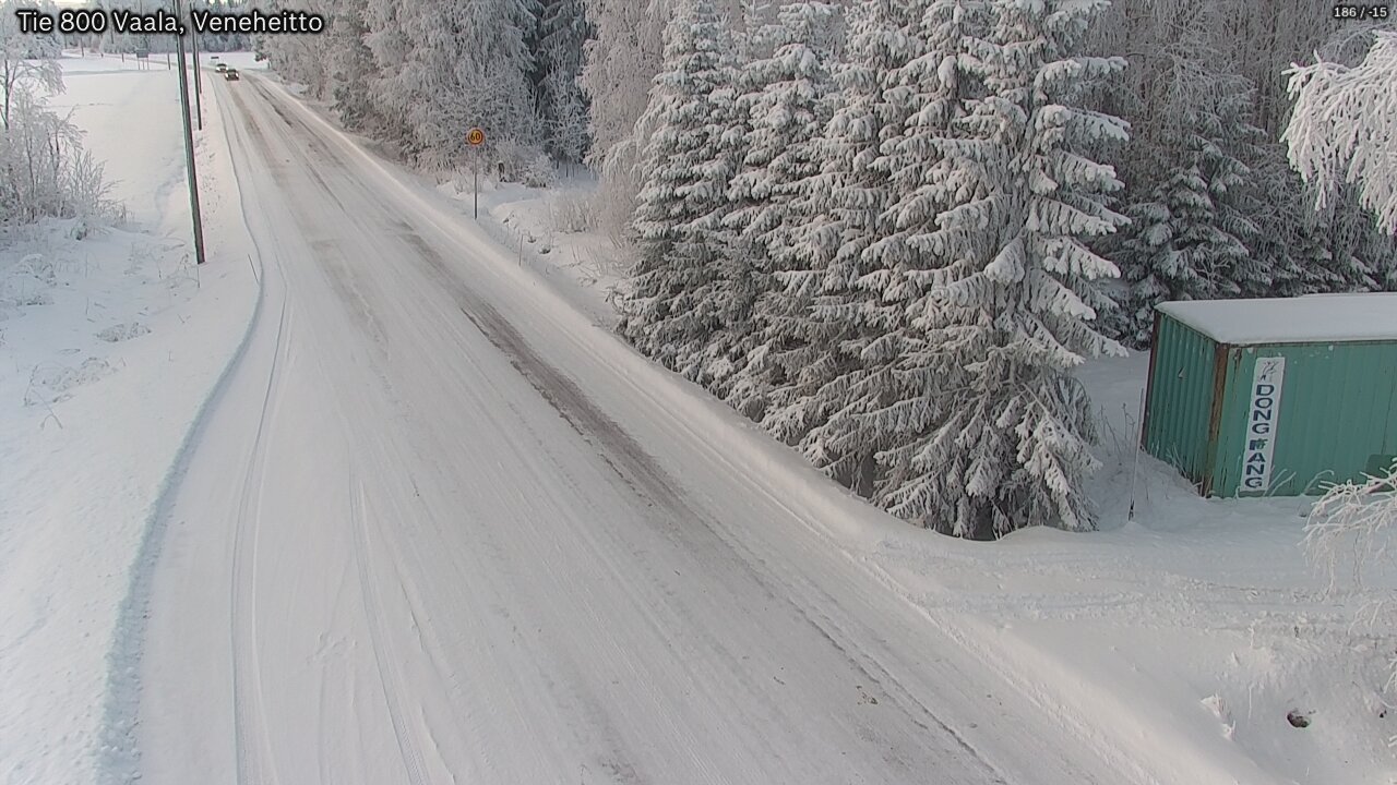 Weather Camera Image Road 800 Vaala, Veneheitto, Vaala, Pohjois-Pohjanmaa