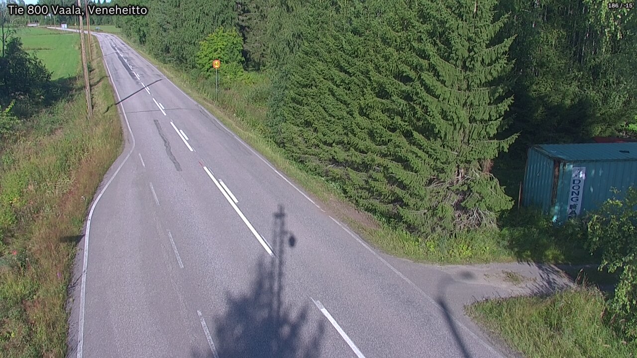 Weather Camera Image Road 800 Vaala, Veneheitto, Vaala, Pohjois-Pohjanmaa