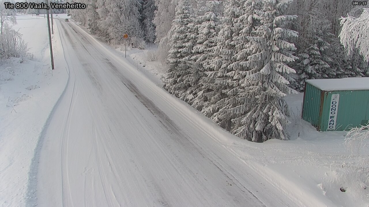 Weather Camera Image Road 800 Vaala, Veneheitto, Vaala, Pohjois-Pohjanmaa