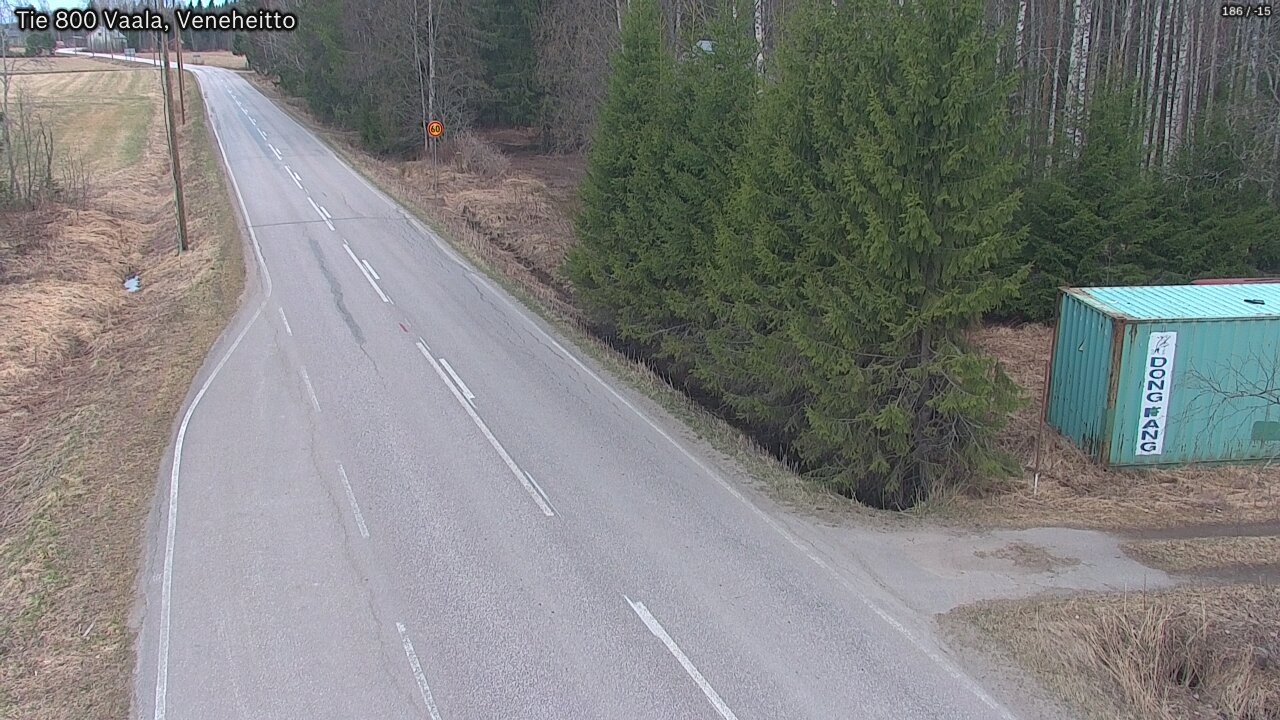 Weather Camera Image Road 800 Vaala, Veneheitto, Vaala, Pohjois-Pohjanmaa