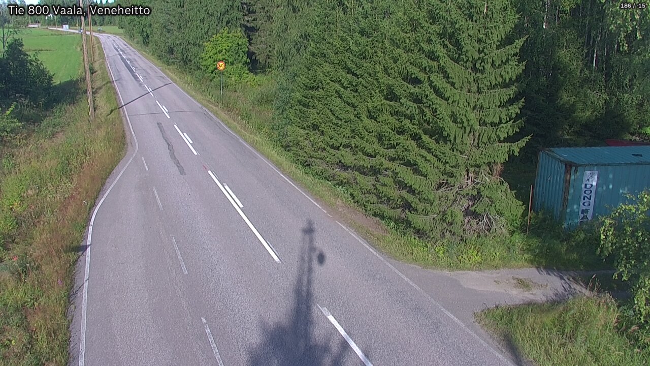 Weather Camera Image Road 800 Vaala, Veneheitto, Vaala, Pohjois-Pohjanmaa