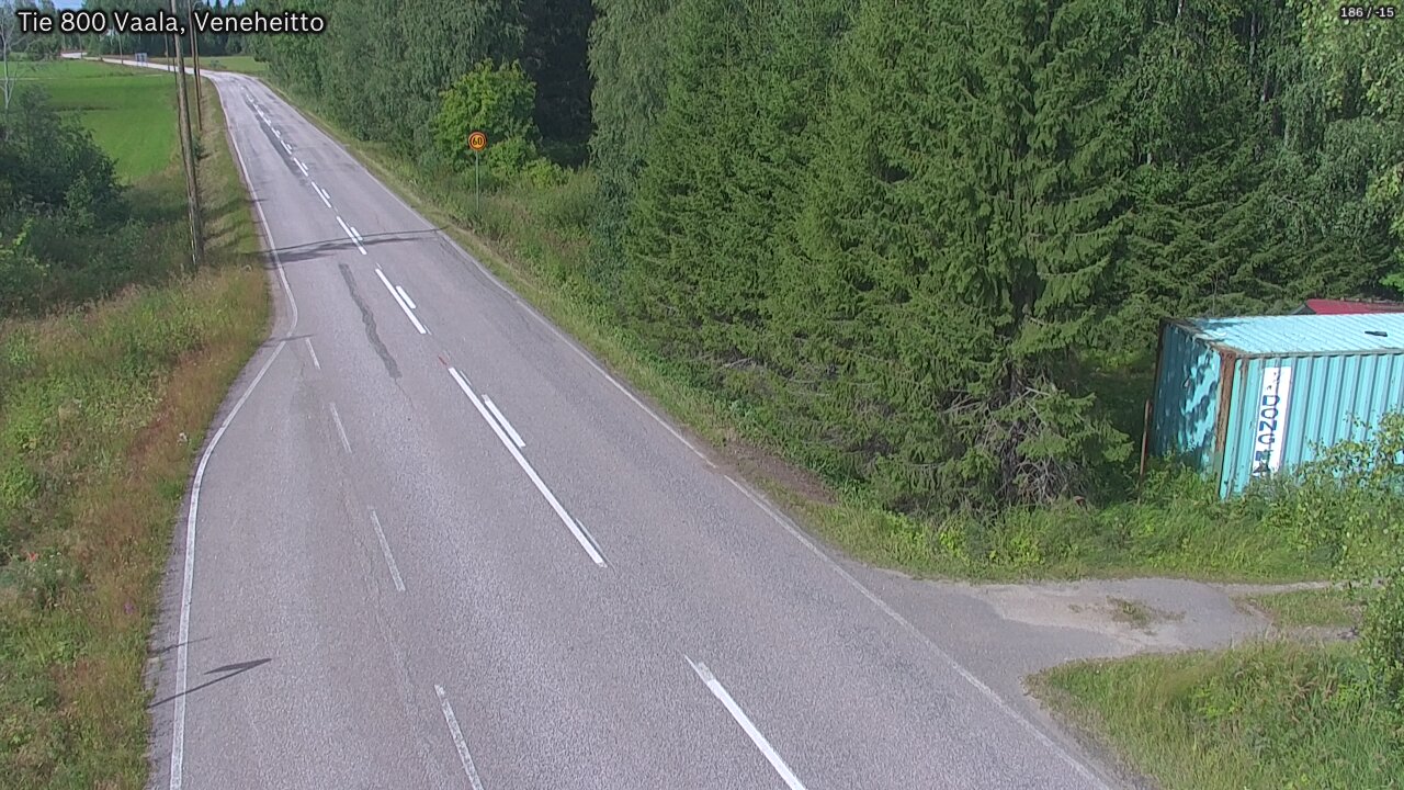 Weather Camera Image Road 800 Vaala, Veneheitto, Vaala, Pohjois-Pohjanmaa