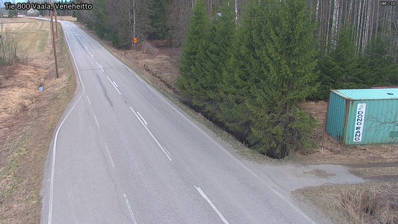 Weather Camera Image Road 800 Vaala, Veneheitto, Vaala, Pohjois-Pohjanmaa