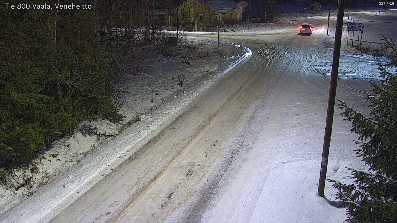 Weather Camera Image Road 800 Vaala, Veneheitto, Vaala, Pohjois-Pohjanmaa