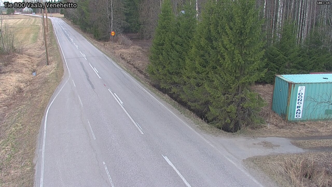 Weather Camera Image Road 800 Vaala, Veneheitto, Vaala, Pohjois-Pohjanmaa