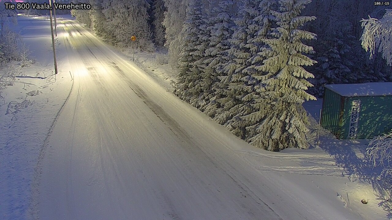 Weather Camera Image Road 800 Vaala, Veneheitto, Vaala, Pohjois-Pohjanmaa