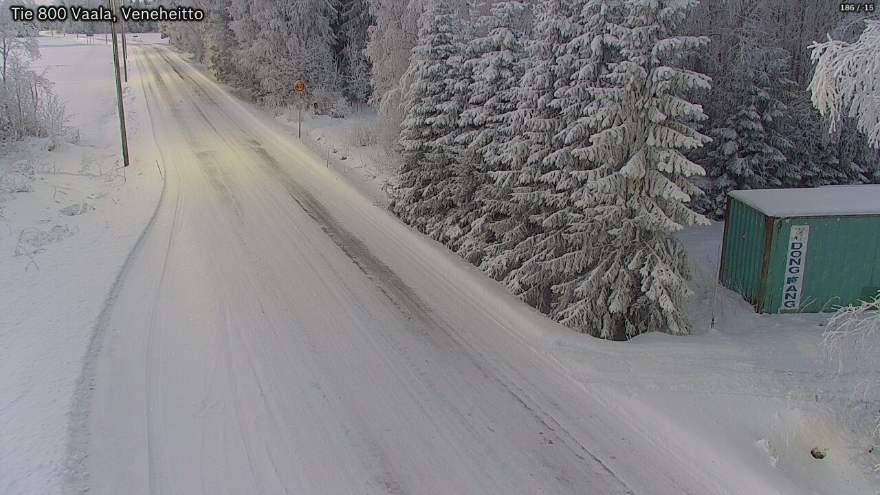 Weather Camera Image Road 800 Vaala, Veneheitto, Vaala, Pohjois-Pohjanmaa