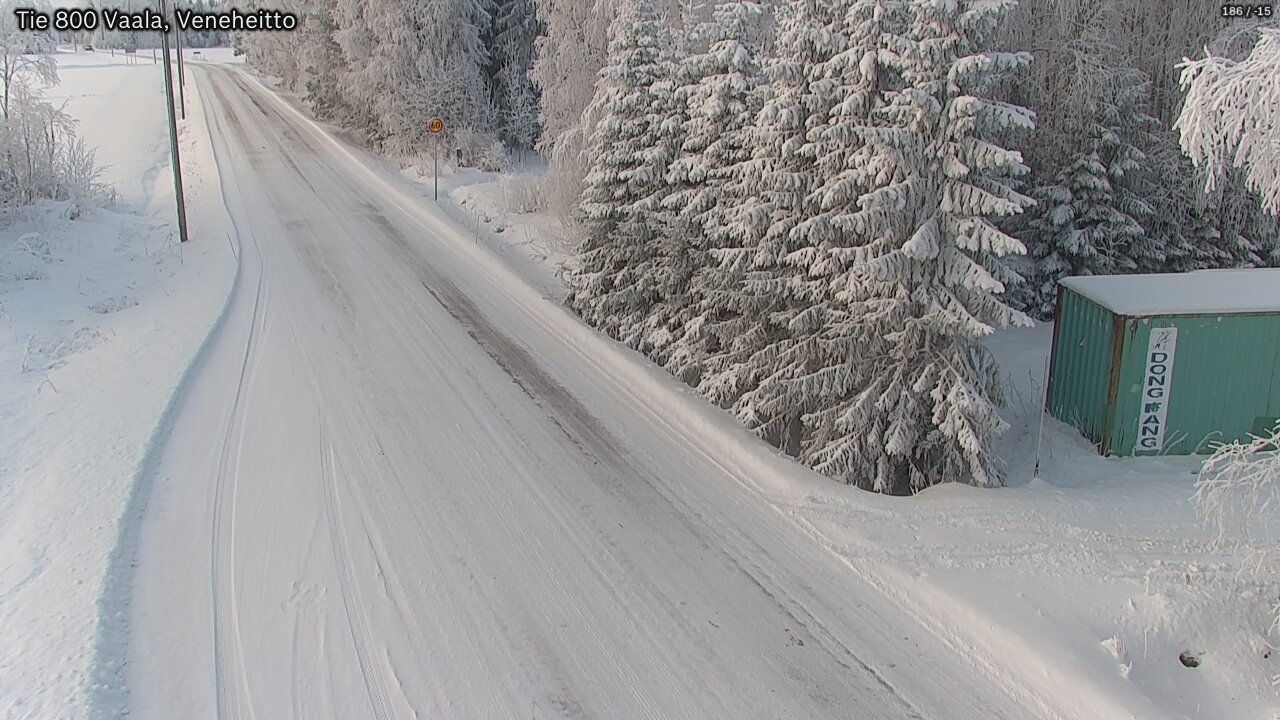 Weather Camera Image Road 800 Vaala, Veneheitto, Vaala, Pohjois-Pohjanmaa